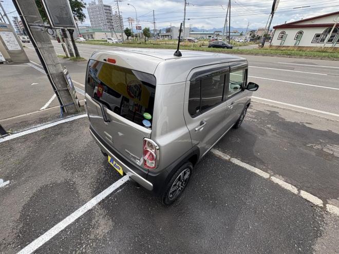ハスラーHUSTLER  4WD Ⅹ TURBO寒冷地仕様　ブレーキアシスト　hid ワンオーナー　Bluetoothフルセグナビ　エンジンスターター　autoライト　autoエアコン　フォグランプ　スマートキー　シートヒーター　アイドリングストップ　15インチアルミ　スタットレス記録簿6枚　エンジンオイル交換　CVTオイル交換 4WD 660 ５Dr