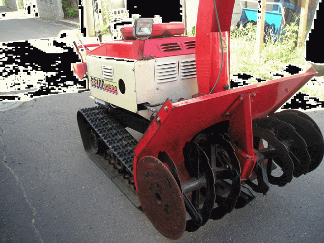 除雪機ワドー10馬力除雪機　ＳＳ－100　ガソリンエンジン　ローリング付　整備済み　即使用可