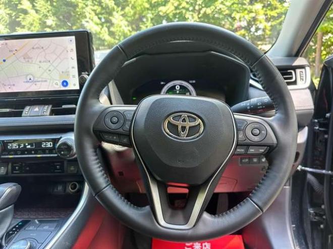 RAV-42.5 ハイブリッド G E-Four 4WD　PS　PW　黒革シート　純正ナビ　フルセグTV　純正AW　ABS　キーレス　モデリスタエアロ　デジタルインナーミラー　パワーバックドア　ハンドルヒーター　ETC　電動シート　バックカメラ 2500
