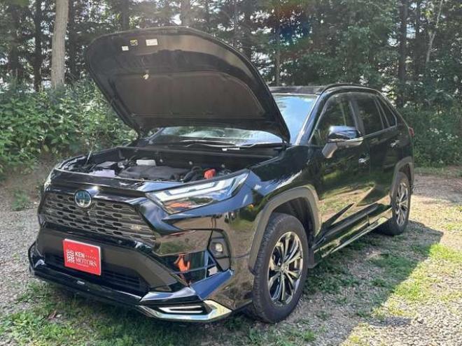 RAV-42.5 ハイブリッド G E-Four 4WD　PS　PW　黒革シート　純正ナビ　フルセグTV　純正AW　ABS　キーレス　モデリスタエアロ　デジタルインナーミラー　パワーバックドア　ハンドルヒーター　ETC　電動シート　バックカメラ 2500