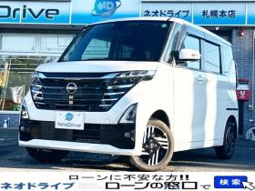ルークス　660ハイウェイスターX 4WD　ローンが不安な方＜優遇ローン＞寒冷地仕様　後期型　両側パワースライド　ナビ　フルセグTV 4WD