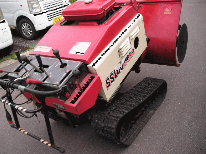 除雪機ワドーＳＳ－100　オーガ上下油圧式ローリング付　ガソリンエンジン　整備済み　即使用可