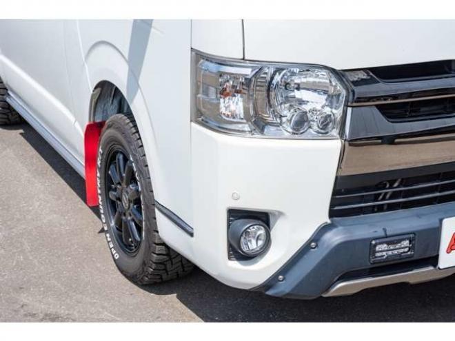 ハイエースバン2.8 スーパーGL ダークプライムII ロングボディ ディーゼルターボ 4WD　TRDバンパー&アルパインBIG-X11インチ　　リアヒーター&クーラー　プッシュスタート　スマートキー　　両側スライドドア　ドライブレコーダー　ETC　車線逸脱防止　横滑り防止装置　電動格納ミラー　ベッドキッド 2800