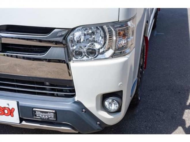 ハイエースバン2.8 スーパーGL ダークプライムII ロングボディ ディーゼルターボ 4WD　TRDバンパー&アルパインBIG-X11インチ　　リアヒーター&クーラー　プッシュスタート　スマートキー　　両側スライドドア　ドライブレコーダー　ETC　車線逸脱防止　横滑り防止装置　電動格納ミラー　ベッドキッド 2800