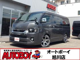 ハイエースバン　2.7 スーパーGL ダークプライムII ワイド ミドルルーフ ロングボディ 4WD　寒冷地　リアヒーター&クーラー　スマキー　プッシュスタート　ウッドコンビステアリング&シフトノブ　全周囲カメラ　フルセグTV　純正SDナビ　バックカメラ　ドライブレコーダー　ETC　電動格納ミラー 2700