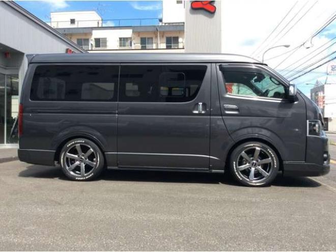 ハイエースバン2.7 スーパーGL ダークプライムII ワイド ミドルルーフ ロングボディ 4WD　寒冷地　リアヒーター&クーラー　スマキー　プッシュスタート　ウッドコンビステアリング&シフトノブ　全周囲カメラ　フルセグTV　純正SDナビ　バックカメラ　ドライブレコーダー　ETC　電動格納ミラー 2700