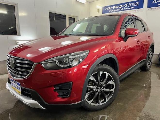 CX-5ＸＤ　Ｌパッケージ　本州仕入　ワンオーナー　寒冷地仕様　禁煙車　ＷＡＫＯＳバリアスコーティング済　スカイアクティブディーゼルターボ　純正１９インチＡＷ　社外１７ＡＷ＋スタッドレスタイヤ付　純正ナビ（フルセグ地デジ　ＤＶＤ再生　Ｂｌｕｅｔｏｏｔｈ）＋バックカメラ＆サイドカメラ　純正ブラックレザーシート　レーダークルーズコントロール　ブラインドスポット　車線逸脱警報　ＬＥＤヘッドライト　両席シートヒーター　アドバンスキー　横滑り防止装置　ＥＴＣ 4WD 2200 5Dr