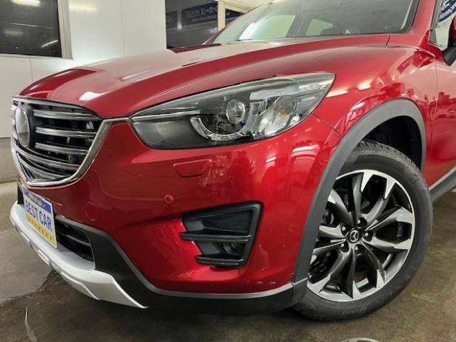 CX-5ＸＤ　Ｌパッケージ　本州仕入　ワンオーナー　寒冷地仕様　禁煙車　ＷＡＫＯＳバリアスコーティング済　スカイアクティブディーゼルターボ　純正１９インチＡＷ　社外１７ＡＷ＋スタッドレスタイヤ付　純正ナビ（フルセグ地デジ　ＤＶＤ再生　Ｂｌｕｅｔｏｏｔｈ）＋バックカメラ＆サイドカメラ　純正ブラックレザーシート　レーダークルーズコントロール　ブラインドスポット　車線逸脱警報　ＬＥＤヘッドライト　両席シートヒーター　アドバンスキー　横滑り防止装置　ＥＴＣ 4WD 2200 5Dr