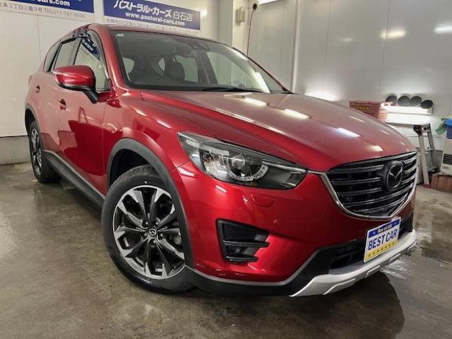 CX-5ＸＤ　Ｌパッケージ　本州仕入　ワンオーナー　寒冷地仕様　禁煙車　ＷＡＫＯＳバリアスコーティング済　スカイアクティブディーゼルターボ　純正１９インチＡＷ　社外１７ＡＷ＋スタッドレスタイヤ付　純正ナビ（フルセグ地デジ　ＤＶＤ再生　Ｂｌｕｅｔｏｏｔｈ）＋バックカメラ＆サイドカメラ　純正ブラックレザーシート　レーダークルーズコントロール　ブラインドスポット　車線逸脱警報　ＬＥＤヘッドライト　両席シートヒーター　アドバンスキー　横滑り防止装置　ＥＴＣ 4WD 2200 5Dr