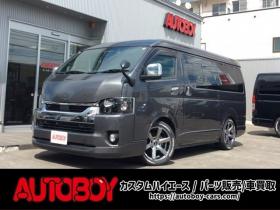 ハイエースバン　2.7 スーパーGL ダークプライムII ワイド ミドルルーフ ロングボディ 4WD　寒冷地　リアヒーター&クーラー　スマキー　プッシュスタート　ウッドコンビステアリング&シフトノブ　全周囲カメラ　フルセグTV　純正SDナビ　バックカメラ　ドライブレコーダー　ETC　電動格納ミラー 2700