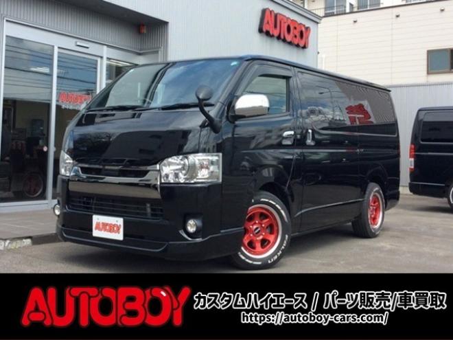 ハイエースバン2.8 スーパーGL ダークプライムII ロングボディ ディーゼルターボ 4WD　リアヒーター&クーラー　プッシュスタート　スマートキー　ウッドコンビステアリング&シフトノブ　ステアリングスイッチ　横滑り防止装置　車線逸脱防止　衝突被害軽減ブレーキ　バックカメラ　ETC　　ドラレコ 2800