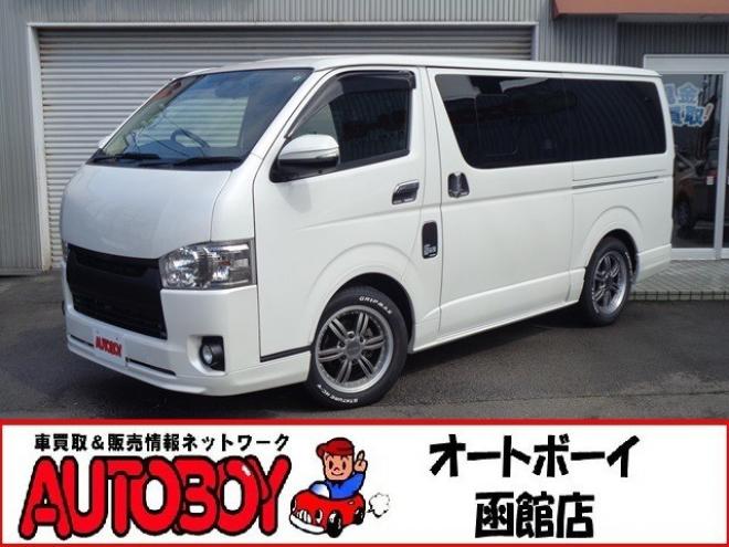ハイエースバン3.0 スーパーGL ダークプライム ロングボディ ディーゼルターボ 4WD　ワンオーナー　R6年タイミングベルト交換済　スマートキー　　社外ナビ　バックカメラ　フロント・サイドカメラ　バッドラッカー17インチアルミホイール　バッドフェイスボンネット 3000