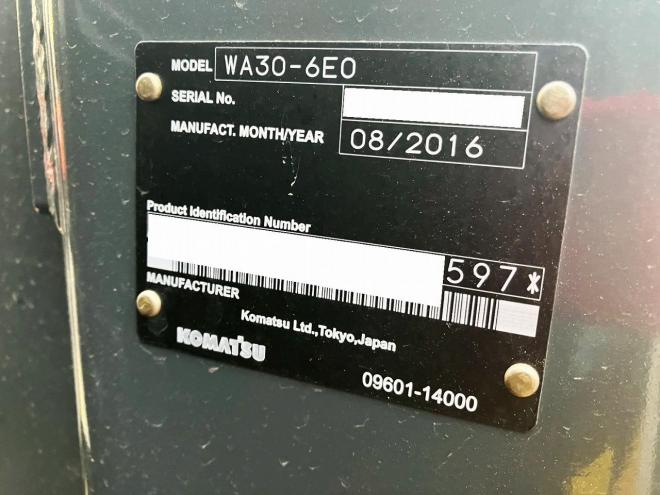 ホイールローダコマツ　中古　WA30-6E0