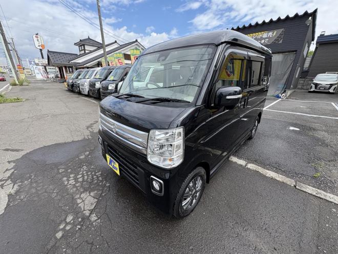 エブリィEVERY WAGON 4WD PZ-TURBO SP HIGH ROOF　本州仕入　寒冷地仕様　リビルトエンジン交換済　レーダーブレーキ　ワンタッチ両側パワースライドドア　HID　エンスタ　フォグランプ　　PUSH START スペアー有　オートステップ　純正フルセグナビ　Bluetooth バイザー　エンジンオイル交換　オートマオイル交換 4WD 660 5Dr