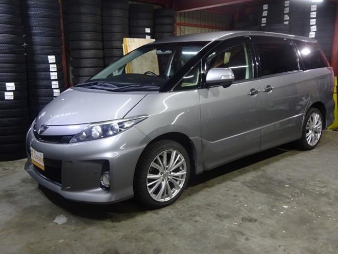 エスティマ3.5 アエラス 4WD　メーカーナビ・TV・B/T・Bカメラ・両側電動・電動リアゲート・社外エンスタ・クルコン・スマートキー・プッシュスタート・ワイパーデアイサー・リアヒーター・ビルトインETC・クリアランスソナー・寒冷地仕様 3500