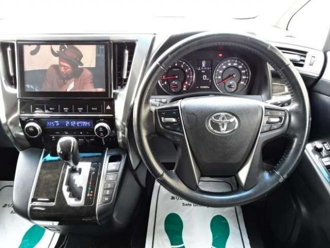 アルファード2.5 S 4WD　本州車　保証1年/走行距離無制限　4WD　パワースライドドア　純正10インチSDナビ　地デジ　バックカメラ　フロントブラインドモニター　ビルトインETC　スマートキー　純正18インチアルミホイール　LEDヘッドライト 2500