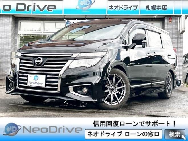 エルグランド2.5 250ハイウェイスター プレミアム 4WD　ローンが不安な方＜優遇ローン＞本州仕入　寒冷地仕様　両側パワースライドドア　社外ナビ　フルセグTV 4WD