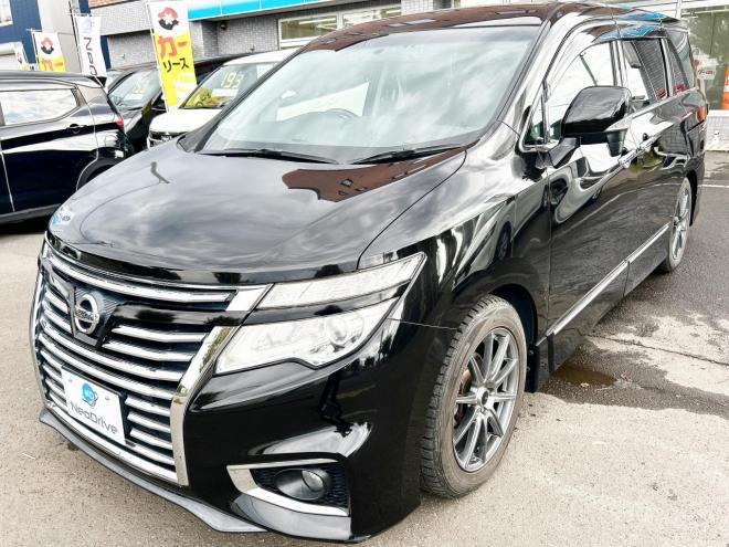 エルグランド2.5 250ハイウェイスター プレミアム 4WD　ローンが不安な方＜優遇ローン＞本州仕入　寒冷地仕様　両側パワースライドドア　社外ナビ　フルセグTV 4WD