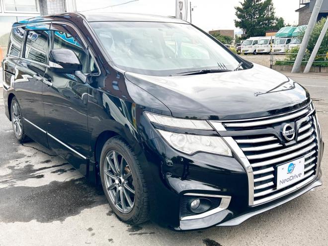 エルグランド2.5 250ハイウェイスター プレミアム 4WD　ローンが不安な方＜優遇ローン＞本州仕入　寒冷地仕様　両側パワースライドドア　社外ナビ　フルセグTV 4WD