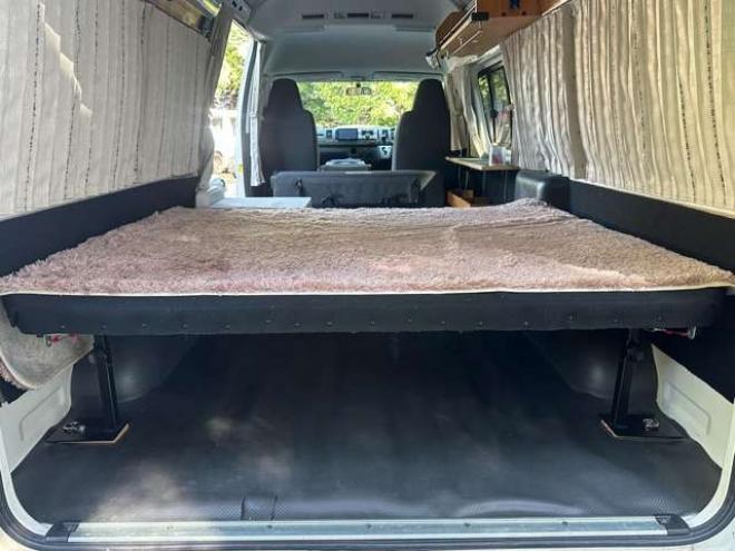 ハイエースバン2.7 DX ワイド スーパーロング ハイルーフ GLパッケージ 4WD　ハイルーフ　サブバッテリー　ベットキット　ワンオーナー　パワステ　パワーウィンドウ　キーレス　片側スライドドア 2700