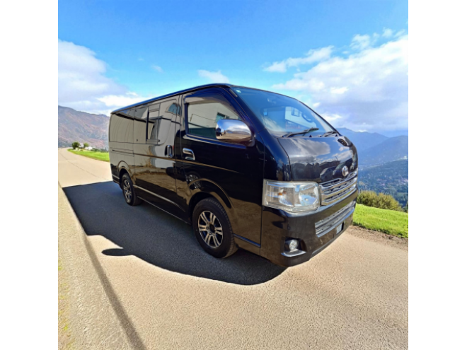 ハイエースバン3型フェイス スーパーGL ディーゼルターボ 本州車寒冷地仕様 ナビTVバックカメラ フリップダウンモニター 両側スライドドア リアヒータークーラー 社外アルミタイヤ 車検新規 12ヶ月点検整備済 保証付！ 4WD 3000 5Dr
