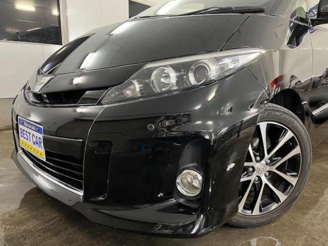 エスティマアエラス　プレミアムエディション　本州仕入　後期型　禁煙車　ＷＡＫＯＳバリアスコーティング済　純正１８インチＡＷ　社外１６ＡＷ＋スタッドレスタイヤ付　両側パワースライドドア　純正ハーフレザーシート　純正ナビ（フルセグ地デジ　ＤＶＤ再生　Ｂｌｕｅｔｏｏｔｈ）＋バックカメラ　前後ドライブレコーダー　ＰＵＳＨスタート　スマートキー　クルーズコントロール　タイミングチェーン車　ＨＩＤ ヘッドライト　ビルトインＥＴＣ 4WD 2400 5Dr