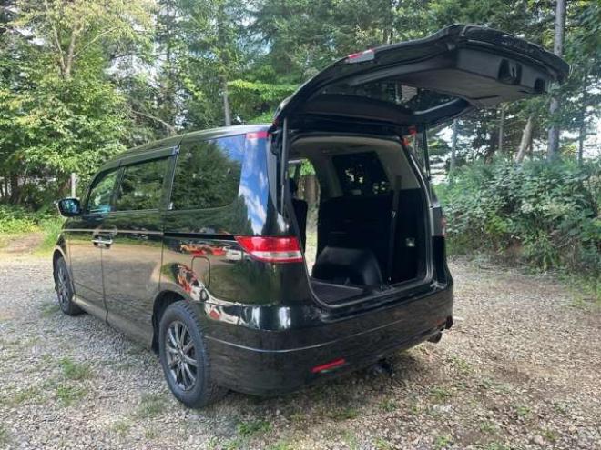 エリシオン2.4 G エアロ HDDナビスペシャルパッケージ 4WD ABS バックカメラ 盗難防止装置 エアコン パワステ パワーウィンドウ HDDナビ ETC キーレス 3列シート 両側電動スライドドア アルミホイール DVD再生 CD フォグランプ 2400