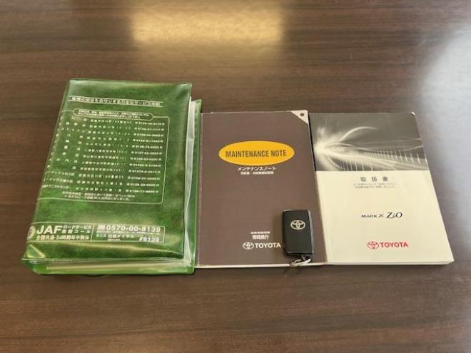 マークXジオ２４０　エアリエル　寒冷地仕様　禁煙車　ＷＡＫＯＳバリアスコーティング済　社外１７インチＡＷ　純正１６ＡＷ＋スタッドレスタイヤ付　ケンウッドナビ（フルセグ地デジ　ＤＶＤ再生　Ｂｌｕｅｔｏｏｔｈ）　ＰＵＳＨスタート　スマートキー　フロントガラス熱線　横滑り防止装置　タイミングチェーン車　ＨＩＤヘッドライト 4WD 2400 5Dr