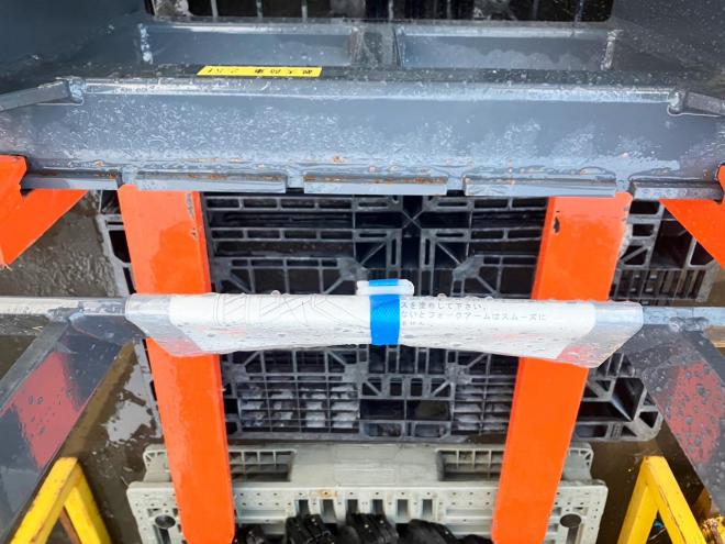 アタッチメントシブヤ製　コマツWA40～WA50用　中古パレットフォーク　K-att