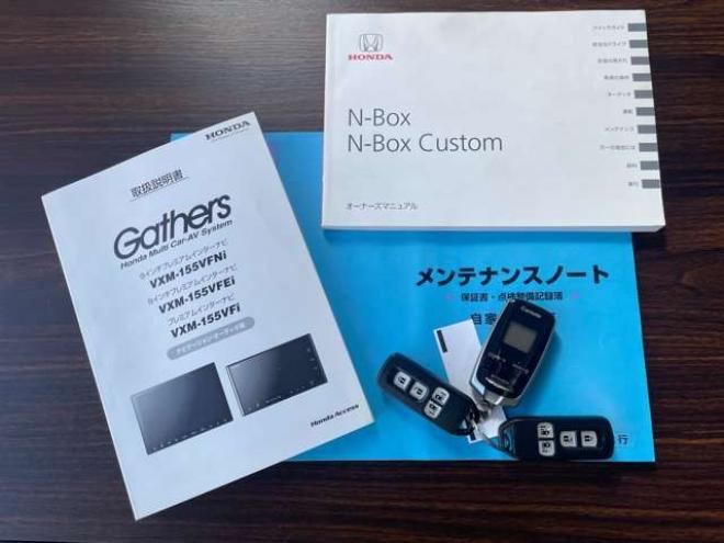 N-BOXカスタムG ターボ Lパッケージ 2トーンカラースタイル 4WD　1年走行距離無制限保証/Bluetooth/フルセグTV/両側パワースライドドア/バックカメラ/純正エンジンスターター/純正プレミアムインターナビ/ハーフレザーシート/前席シートヒータ/HID/車検整備2年付/修復歴無し 660