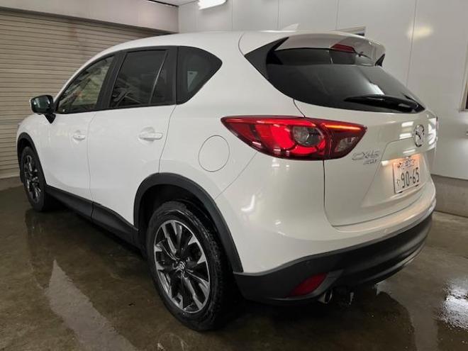 CX-5ＸＤ　Ｌパッケージ　本州仕入　寒冷地仕様　禁煙車　ＷＡＫＯＳバリアスコーティング済　スカイアクティブディーゼルターボ　ＧＲｅｄｄｙフロントスポイラー　純正１９インチＡＷ　社外１７ＡＷ＋スタッドレスタイヤ付　純正ナビ（フルセグ地デジ　Ｂｌｕｅｔｏｏｔｈ）＋バックカメラ＆サイドカメラ　純正レザーシート　レーダークルーズコントロール　ブラインドスポット　車線逸脱警報　ＬＥＤヘッドライト　両席シートヒーター　アドバンスキー　ドラレコ　横滑り防止装置　ＥＴＣ 4WD 2200 5Dr