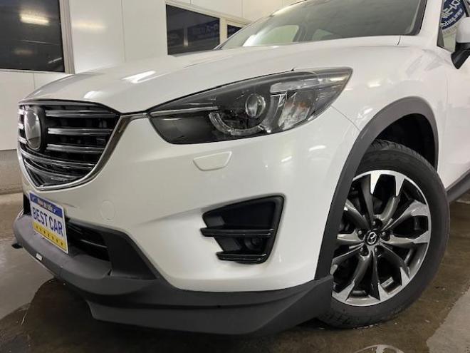 CX-5ＸＤ　Ｌパッケージ　本州仕入　寒冷地仕様　禁煙車　ＷＡＫＯＳバリアスコーティング済　スカイアクティブディーゼルターボ　ＧＲｅｄｄｙフロントスポイラー　純正１９インチＡＷ　社外１７ＡＷ＋スタッドレスタイヤ付　純正ナビ（フルセグ地デジ　Ｂｌｕｅｔｏｏｔｈ）＋バックカメラ＆サイドカメラ　純正レザーシート　レーダークルーズコントロール　ブラインドスポット　車線逸脱警報　ＬＥＤヘッドライト　両席シートヒーター　アドバンスキー　ドラレコ　横滑り防止装置　ＥＴＣ 4WD 2200 5Dr