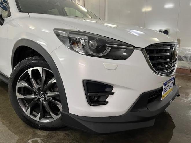 CX-5ＸＤ　Ｌパッケージ　本州仕入　寒冷地仕様　禁煙車　ＷＡＫＯＳバリアスコーティング済　スカイアクティブディーゼルターボ　ＧＲｅｄｄｙフロントスポイラー　純正１９インチＡＷ　社外１７ＡＷ＋スタッドレスタイヤ付　純正ナビ（フルセグ地デジ　Ｂｌｕｅｔｏｏｔｈ）＋バックカメラ＆サイドカメラ　純正レザーシート　レーダークルーズコントロール　ブラインドスポット　車線逸脱警報　ＬＥＤヘッドライト　両席シートヒーター　アドバンスキー　ドラレコ　横滑り防止装置　ＥＴＣ 4WD 2200 5Dr