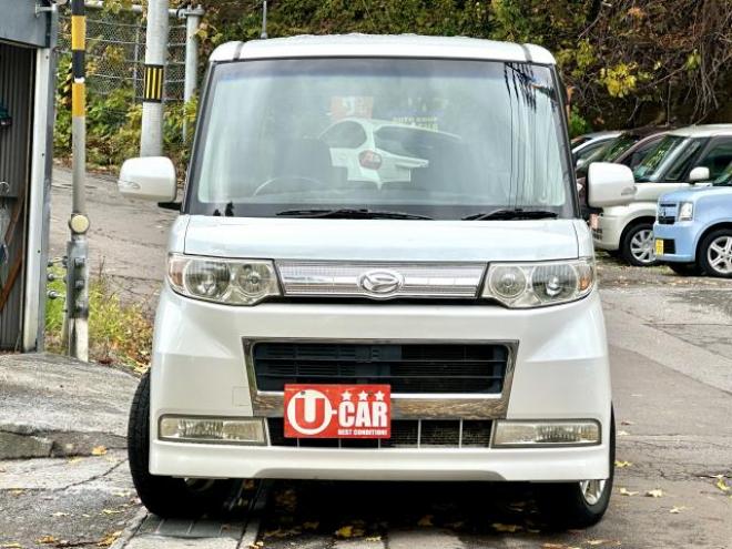 タントカスタムVセレクション　4WD タイミングチェーン車　エンジンスターター　楽ナビ　ワンセグテレビ　夏冬アルミ 4WD 5 660Dr