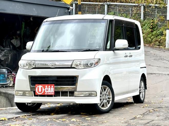 タントカスタムVセレクション　4WD タイミングチェーン車　エンジンスターター　楽ナビ　ワンセグテレビ　夏冬アルミ 4WD 5 660Dr