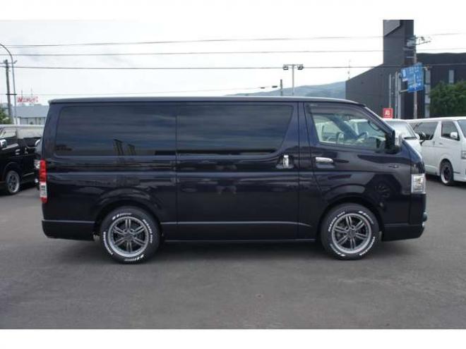 ハイエースバン2.8 スーパーGL ダークプライムII ロングボディ ディーゼルターボ 4WD　415COBRA　クリーンルック3Fスポ&BY2ボンネット&ステージ2ルーフスポ&バッドラッカーIII17インチAW&フラットベッドキット　ヨコハマPARADA17インチ　デジタルインナー　パノラマモニター　両側パワースライドドア 2800