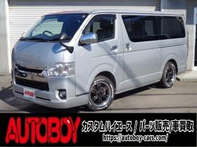 ハイエースバン　3.0 スーパーGL ロング ディーゼルターボ 4WD　R4年タイミングベルト交換　キーレス　ナビ　ワンセグ　バックカメラ　バッドラッカー17インチアルミホイール　415コブラボンネット・フロントスポイラー 3000