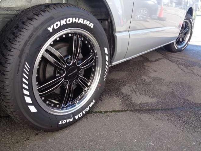 ハイエースバン3.0 スーパーGL ロング ディーゼルターボ 4WD　R4年タイミングベルト交換　キーレス　ナビ　ワンセグ　バックカメラ　バッドラッカー17インチアルミホイール　415コブラボンネット・フロントスポイラー 3000