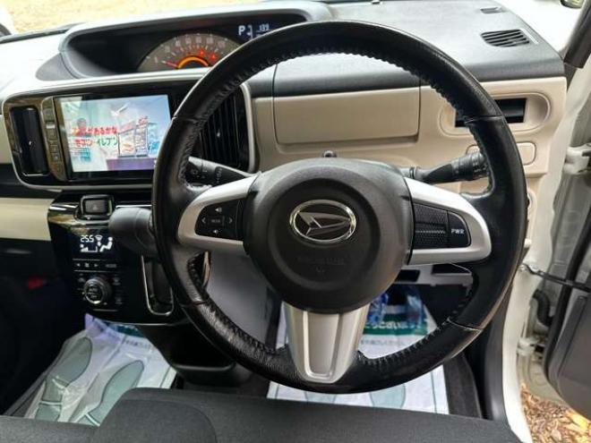 ムーヴキャンバスX ブラックアクセント リミテッド SAIII 4WD　記録簿　地デジナビ　バックカメラ　純正エンジンスターター　両側パワースライドドア　ETC　ドライブレコーダー　パワステ　パワーウィンドウ　社外アルミ　ABS　キーレスエントリー　ダウンサス(純正積込) 660