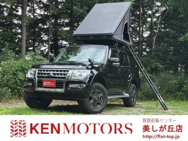 パジェロ3.2 ロング エクシード ディーゼルターボ 4WD　ワンオーナー　PS　PW　社外ナビ　社外アルミ　ABS　キーレス　バックカメラ　リフトアップ　シートヒーター　ルーテント 3200