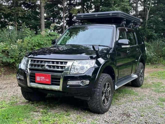 パジェロ3.2 ロング エクシード ディーゼルターボ 4WD　ワンオーナー　PS　PW　社外ナビ　社外アルミ　ABS　キーレス　バックカメラ　リフトアップ　シートヒーター　ルーテント 3200