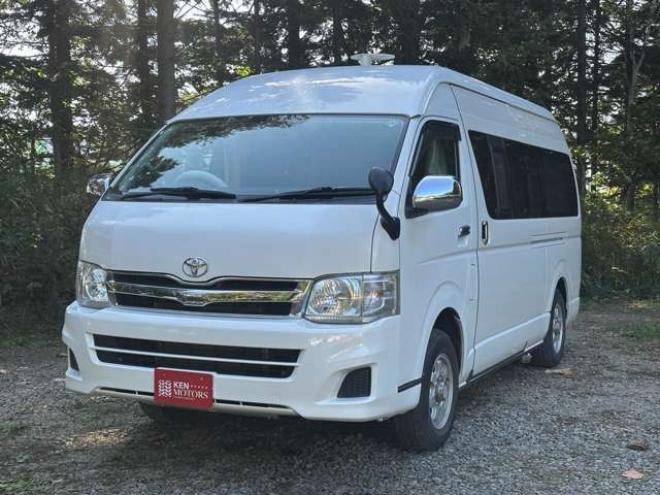 ハイエースバン2.7 DX ワイド スーパーロング ハイルーフ GLパッケージ 4WD　ハイルーフ　サブバッテリー　ベットキット　ワンオーナー　パワステ　パワーウィンドウ　キーレス　片側スライドドア 2700