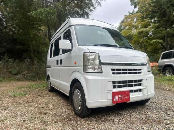 エブリィジョイン ハイルーフ 4WD　ポップアップルーフ　FFヒーター　サブバッテリー　700Wインバータリアヒーター　シンク　給水タンク　テーブル　禁煙車　パワステ　パワーウィンドウ　キーレス 660