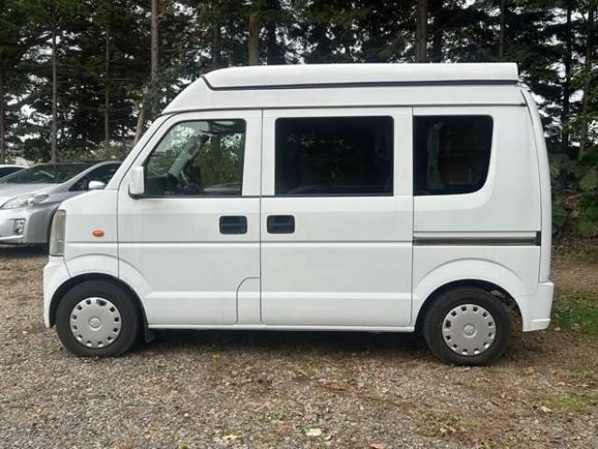 エブリィジョイン ハイルーフ 4WD　ポップアップルーフ　FFヒーター　サブバッテリー　700Wインバータリアヒーター　シンク　給水タンク　テーブル　禁煙車　パワステ　パワーウィンドウ　キーレス 660