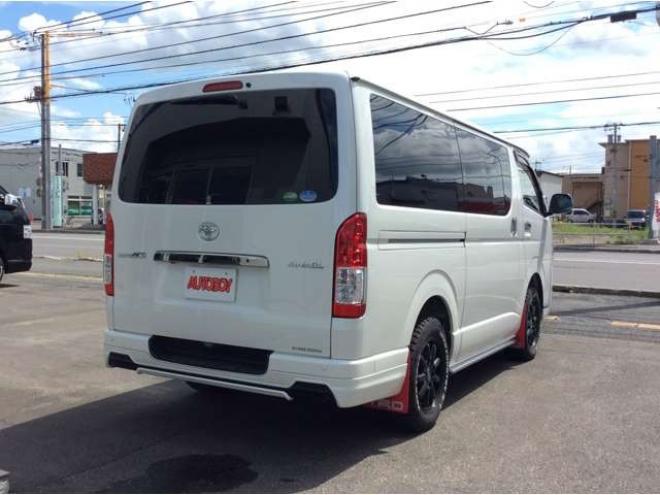 レジアスエース2.8 スーパーGL ダークプライムII ロングボディ ディーゼルターボ 4WD　バン　TRDバンパー&アルパインBIG-X11型　リアヒーター&クーラー　プッシュスタート　スマートキー　　両側スライドドア　ドラレコ　ETC　車線逸脱防止　横滑り防止装置　電動格納ミラー　ベッドキッド 2800