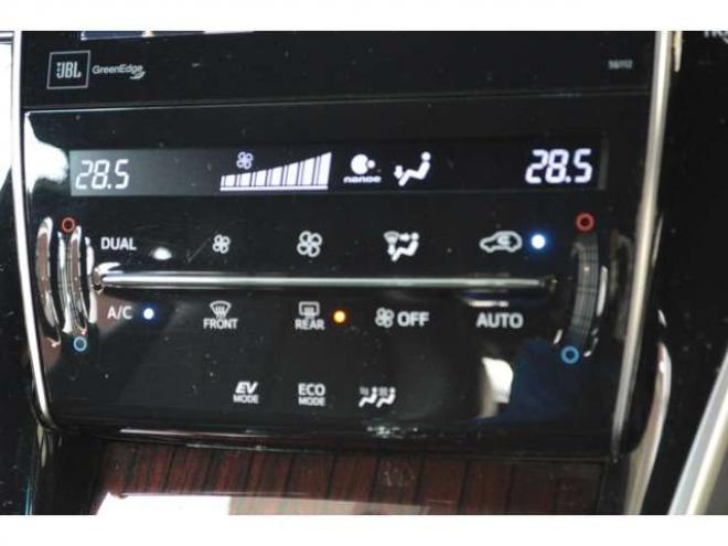 ハリアー2.5 ハイブリッド E-Four プレミアム アドバンストパッケージ 4WD　ワンオーナー車プリクラッシュセーフティ横滑り防止装置ハーフレザーシート全方位モニター付8インチナビ純正ナビTVバックカメラLEDライトETCクルーズコントロールパワーバックドア 2500