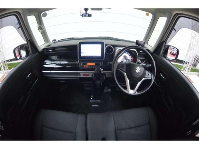 スペーシアカスタム ハイブリッド XSターボ 4WD　ワンオーナー車ハイブリッド4WDターボセーフティサポート搭載デュアルカメラブレーキサポート後退時ブレーキサポート両側オートスライドドア全方位モニター付8インチナビTVバックカメラアダプティブクルコンLED 660