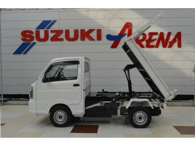 キャリー浅底ダンプ 1方開 4WD　浅底ダンプワンオーナー車5速マニュアルセーフティサポート搭載デュアルセンサーブレーキサポート誤発信抑制機能横滑り防止装置キーレスエントリー電動油圧式ダンプ 660