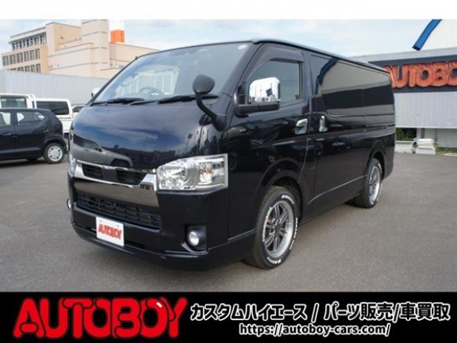 ハイエースバン2.8 スーパーGL ダークプライムII ロングボディ ディーゼルターボ 4WD　415COBRA　クリーンルック3Fスポ&BY2ボンネット&ステージ2ルーフスポ&バッドラッカーIII17インチAW&フラットベッドキット　ヨコハマPARADA17インチ　デジタルインナー　パノラマモニター　両側パワースライドドア 2800