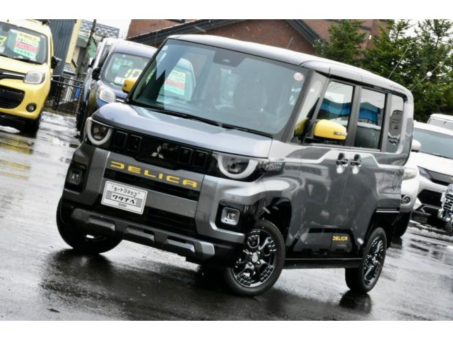 デリカミニデリマルパッケージ　4WD　新車展示　寒冷地仕様　12.3インチメーカーナビ　ETC2.0　純正ドライブレコーダー　イエローデカールパック